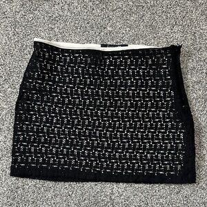 Forever 21 Black and White Mini Skirt